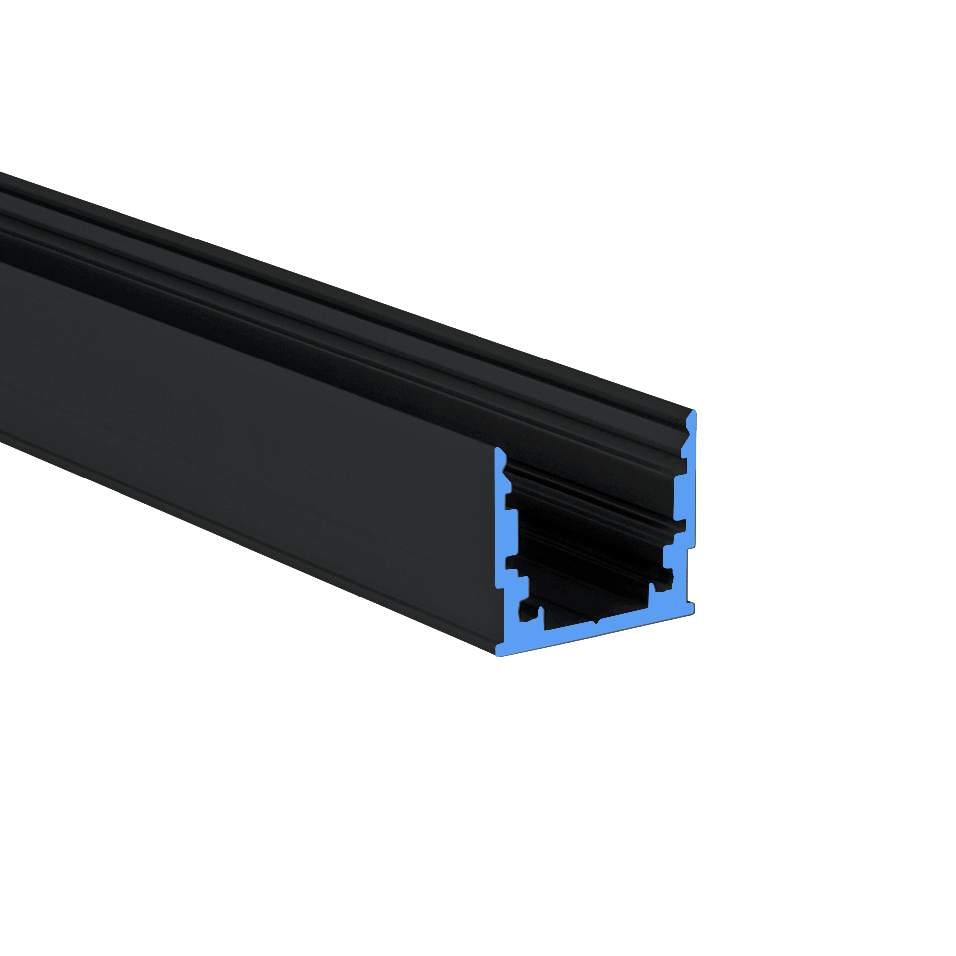 Universell verwendbares U-Profil M-Line Standard in Schwarz mit Diffusor