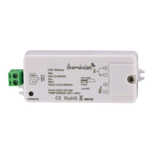 Funk Controller Mini Single Color, PWM Konstantstrom (12V - 36V), 1 Kanal - für LED-Spots | weiß