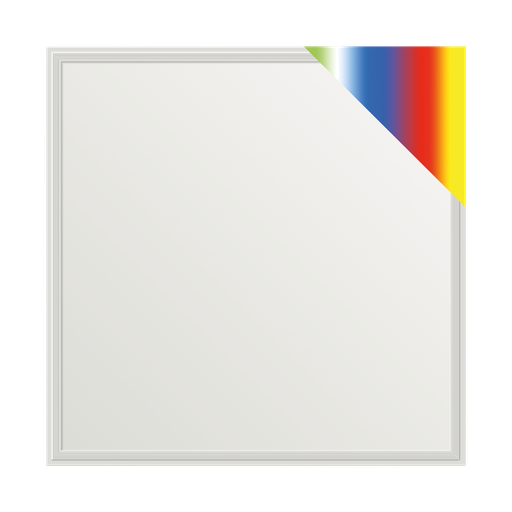 LED-Panel 620 x 620 Color & White 4000K, 40W, 3200 Lumen, Ra > 80 | Rahmen weiß